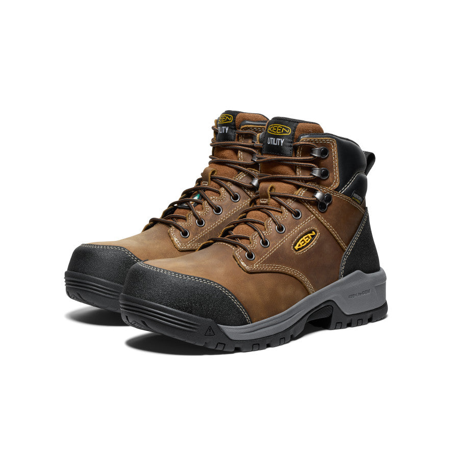 Men's CSA Evanston 6 Waterproof Boot (Carbon Toe) | Bison/Black - Image 2