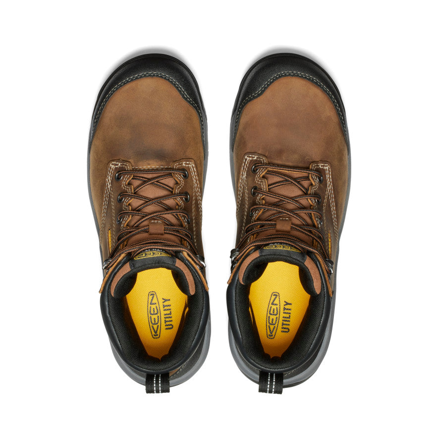 Men's Evanston 6 Waterproof Boot (Carbon Toe) | Bison/Black - Image 4