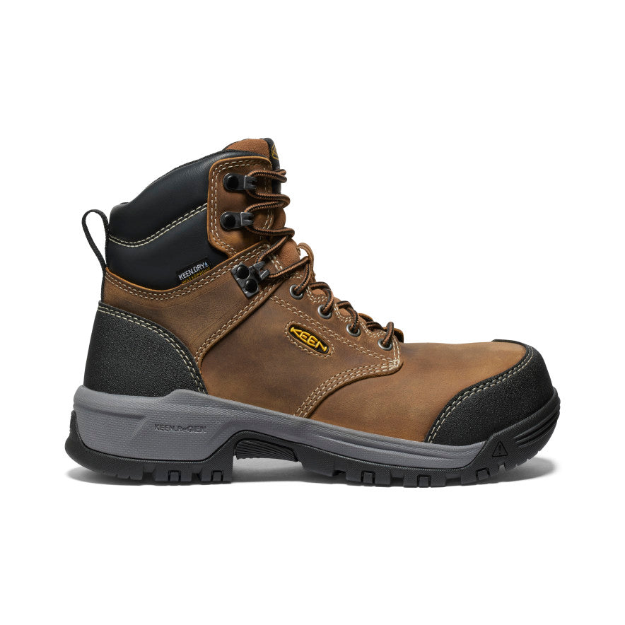 Women's Evanston 6 Waterproof Boot (Carbon Toe) | Bison/Black